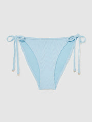 Textured Wave Bikini Bottoms Blue | Women