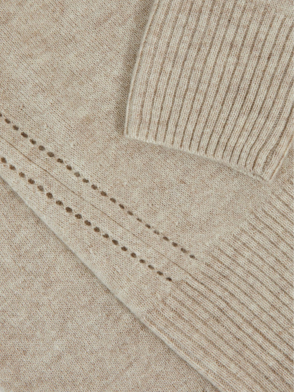 3-9 yrs Wool-Blend Open-Stitch Jumper with Cashmere Oatmeal | Children & Baby