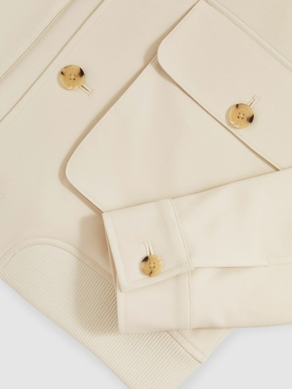 Cotton-Blend Button-Through Jacket Light Stone | Men