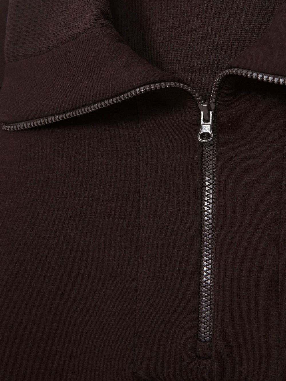 Interlock Half Zip Drawstring Hem Sweatshirt Plum | Women