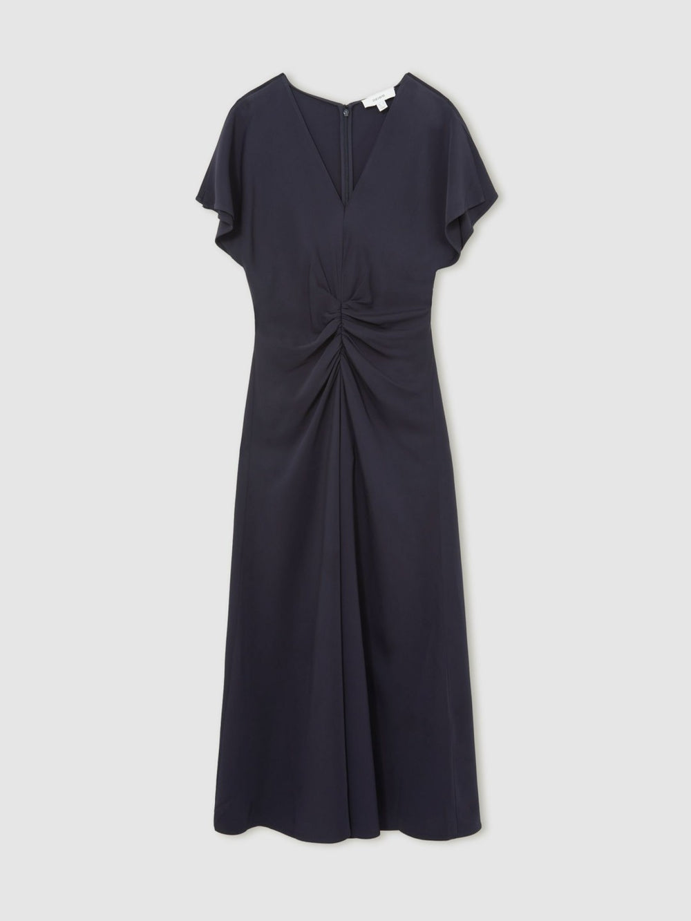 Ruched-Front Midi Dress Navy | Women