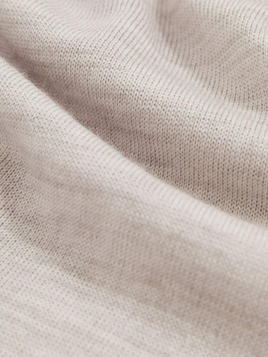 Merino Wool Open-Collar Polo Shirt Wicker Brown Melange | Men