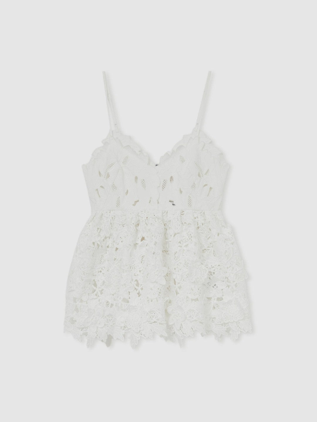 Cotton Cut Out Lace Cami Top Ivory | Women