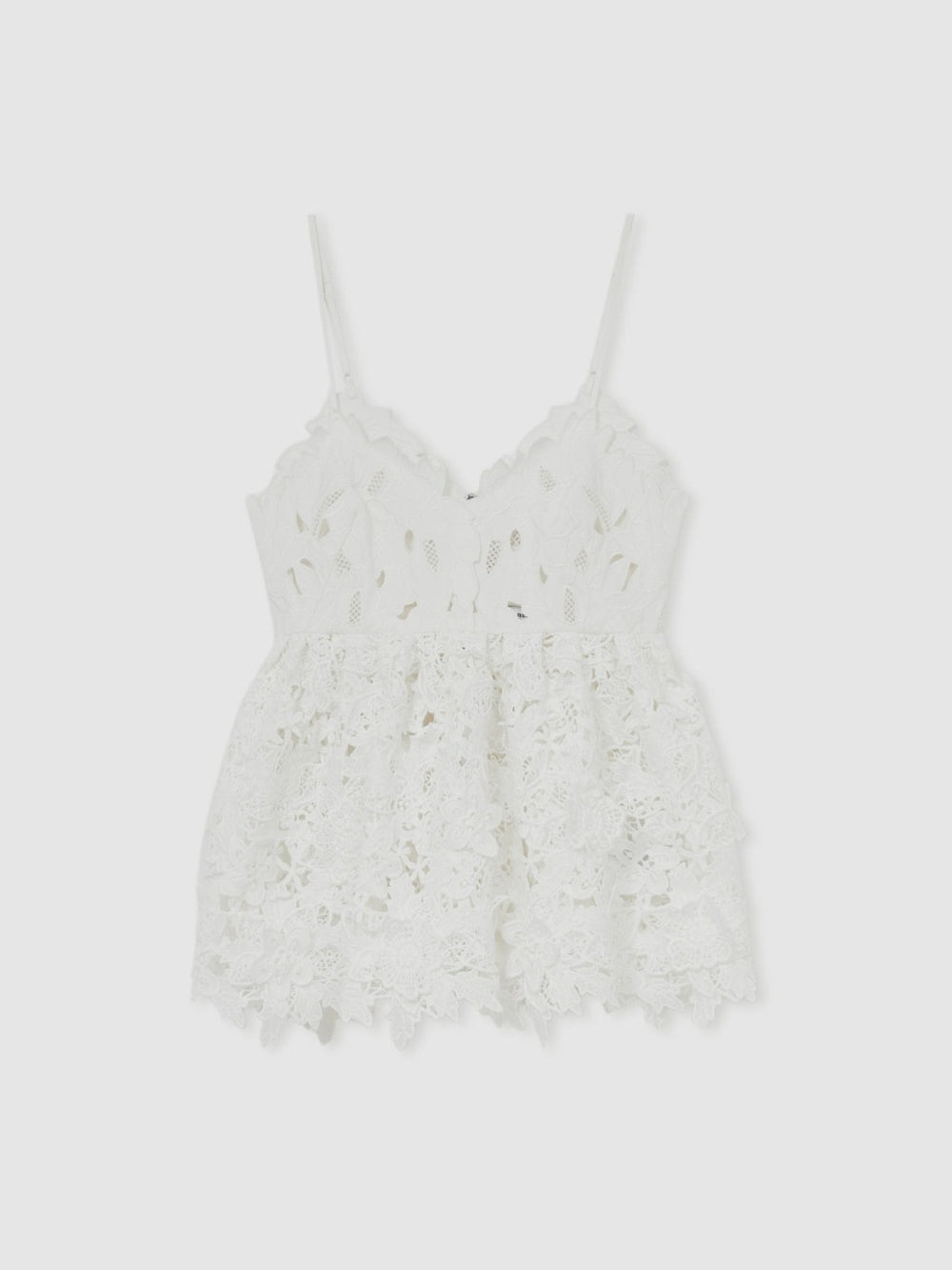 Cotton Cut Out Lace Cami Top Ivory | Women