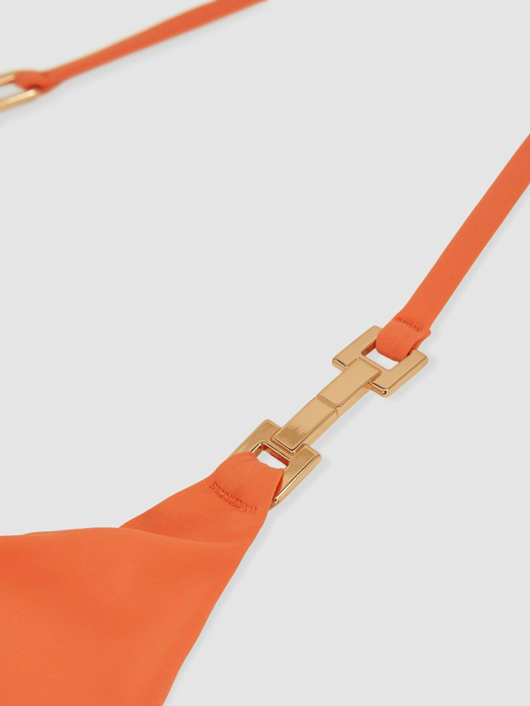 Triangle Halter Neck Bikini Top Coral Orange | Women