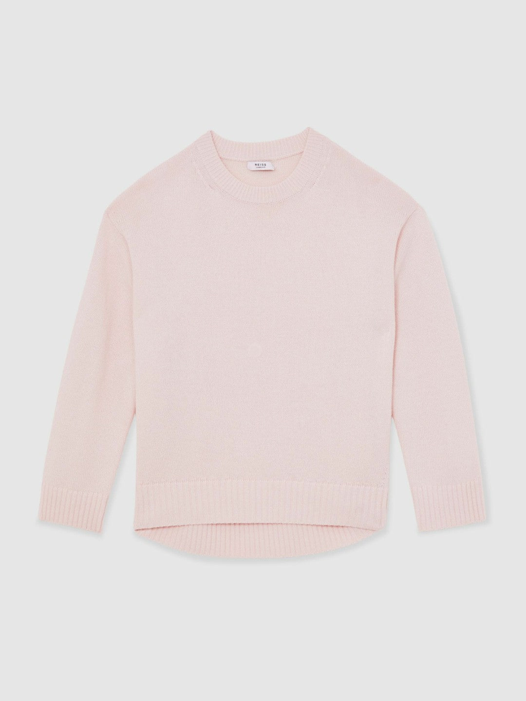 Wool-Cashmere Crew-Neck Jumper Pink | Women