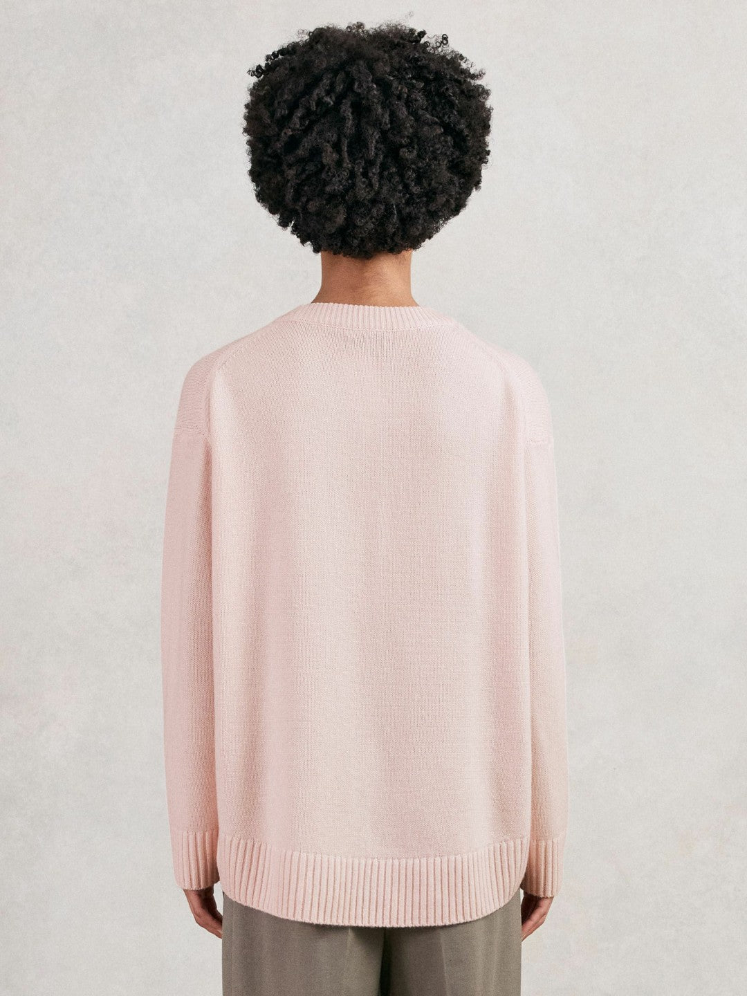 Wool-Cashmere Crew-Neck Jumper Pink | Women