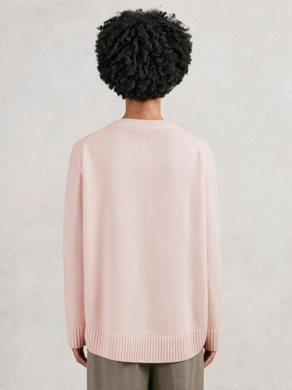 Wool-Cashmere Crew-Neck Jumper Pink | Women