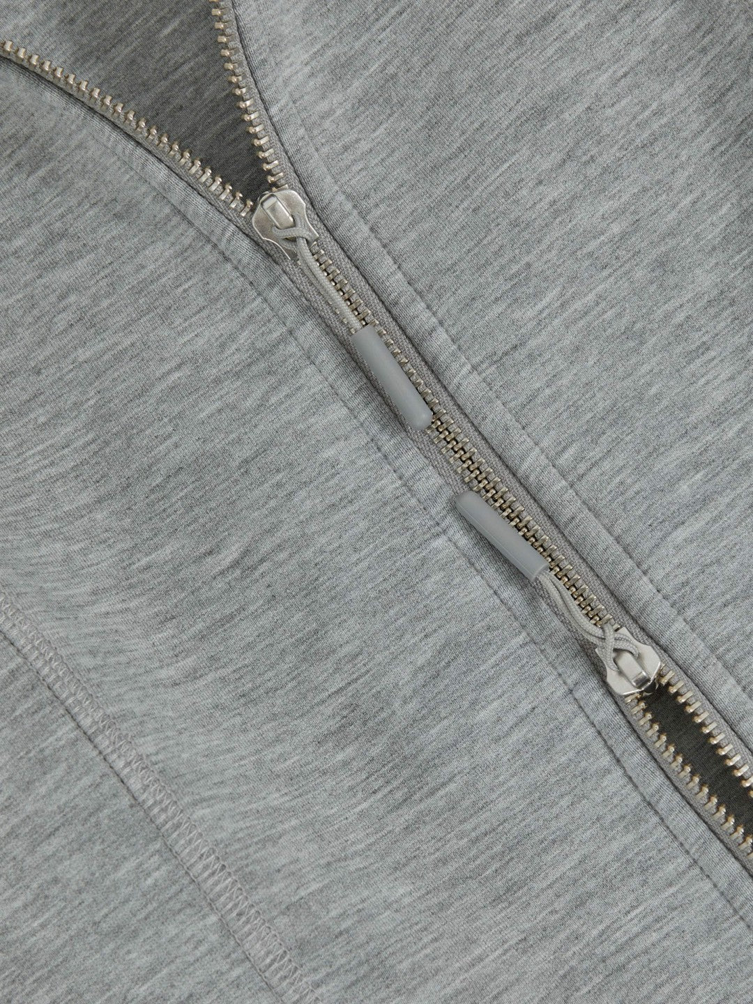 Funnel-Neck Zip-Through Sweatshirt Grey | Women