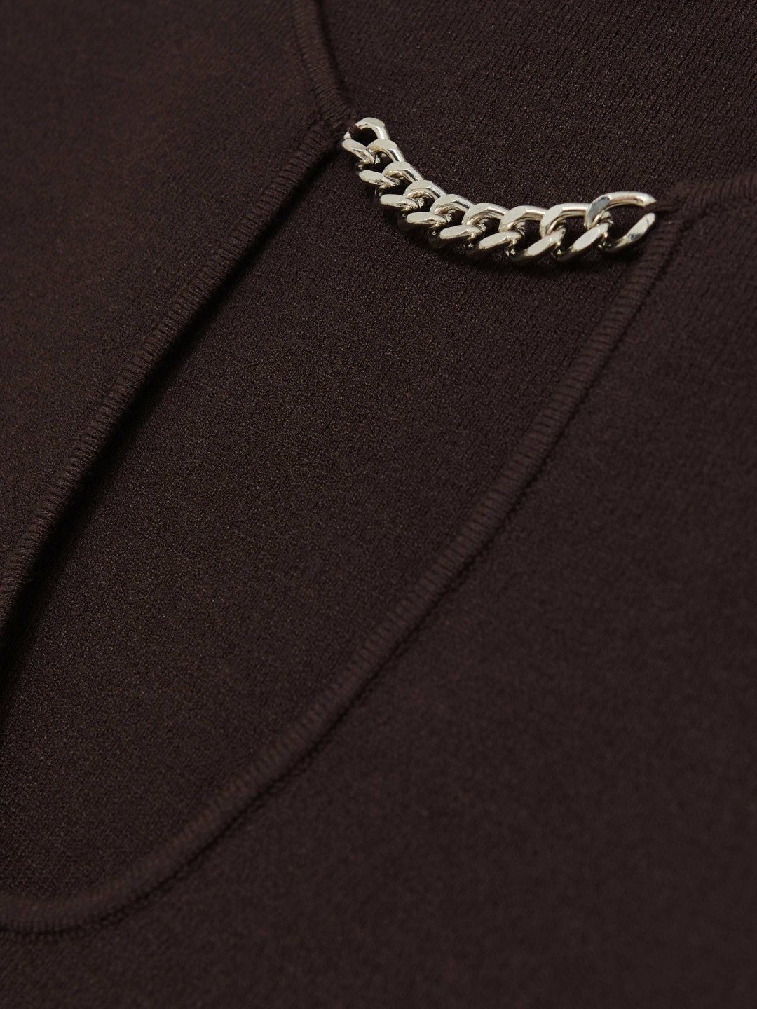 Chain-Detail Keyhole Knit Top Plum | Women