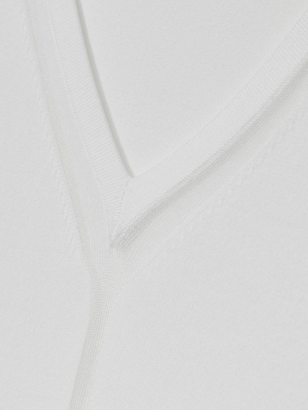 Sheer-Detail V-Neck Top White | Women