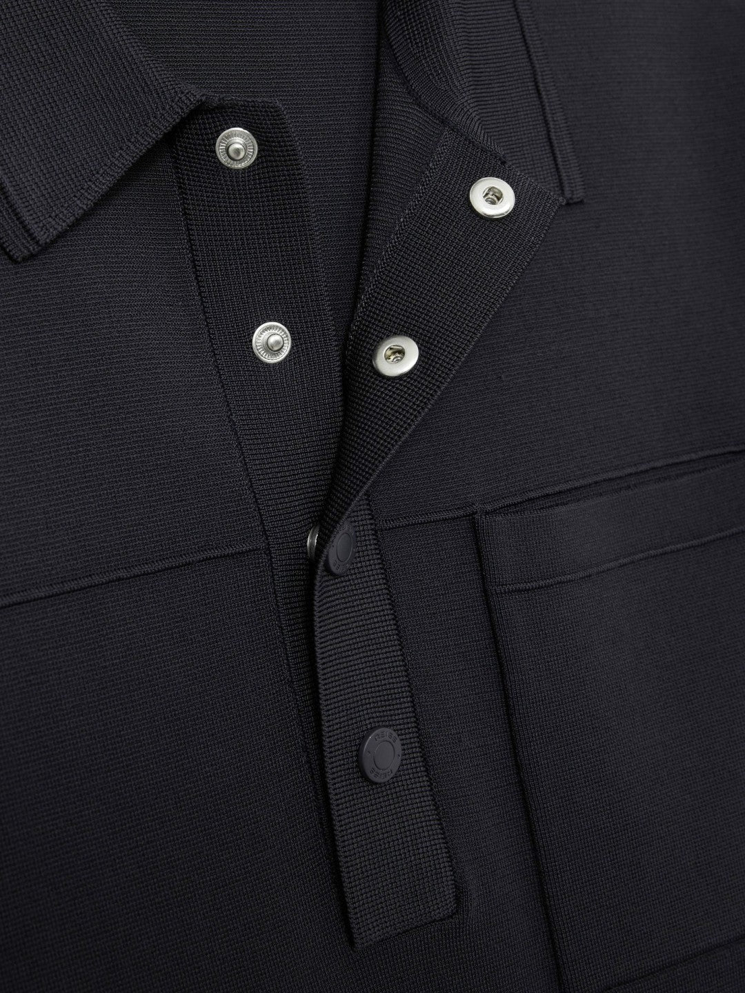 Press-Stud Seam-Detail Polo Shirt Navy | Men