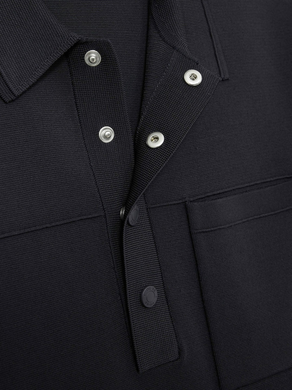 Press-Stud Seam-Detail Polo Shirt Navy | Men