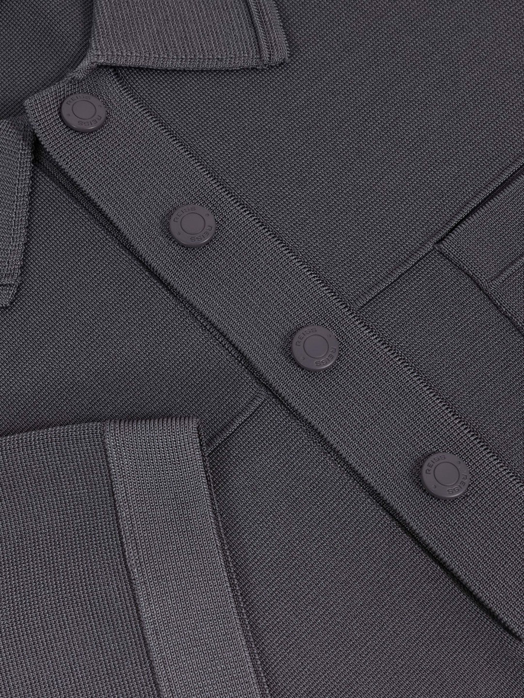 Press-Stud Seam-Detail Polo Shirt Airforce Blue | Men