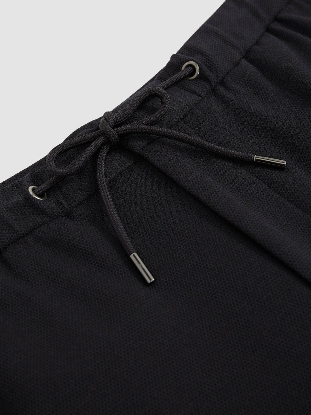 Slim Fit Jersey Drawstring Suit Trousers Navy | Men
