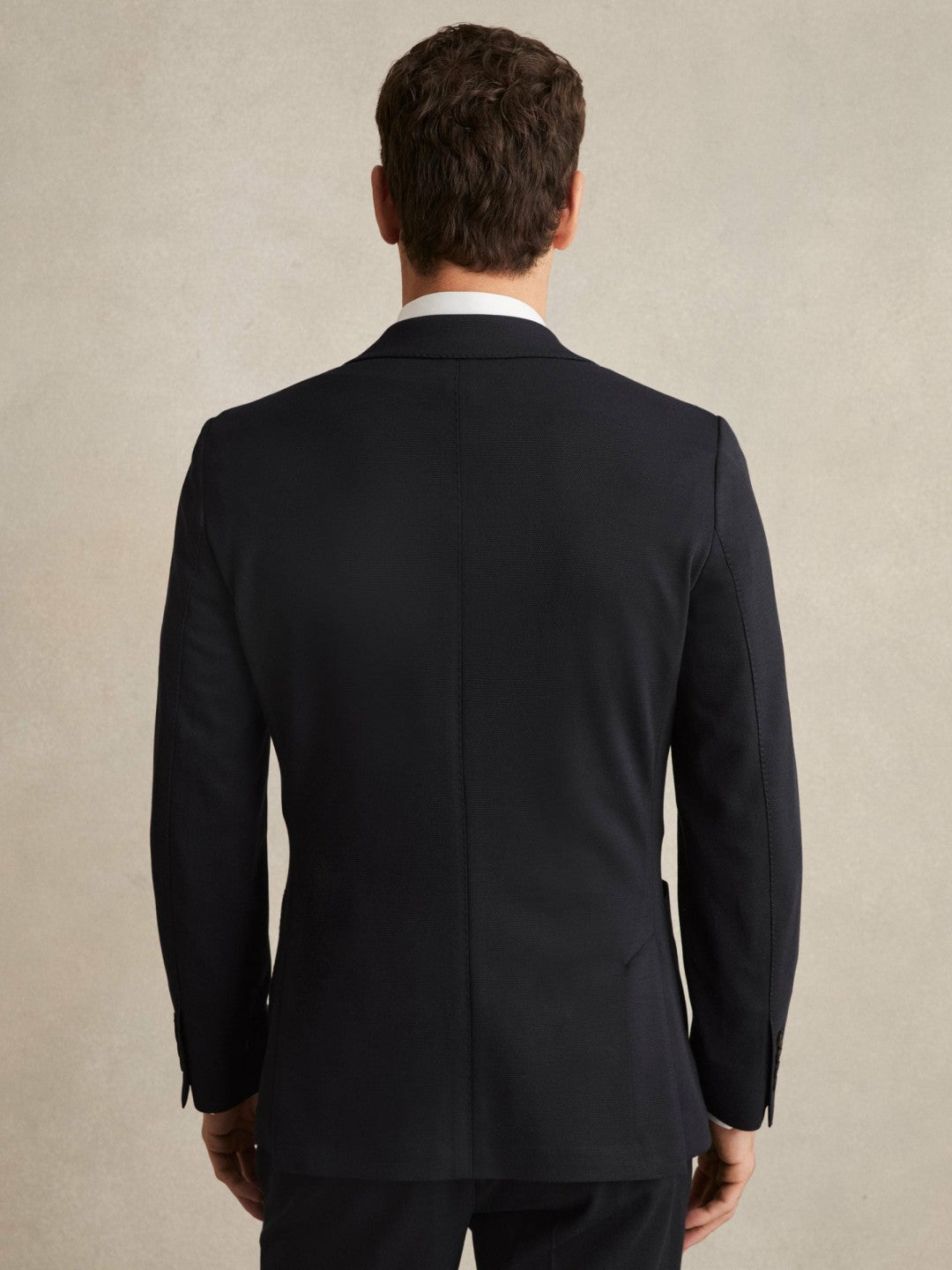 Slim-Fit Single-Breasted Jersey Suit Blazer Navy | Men
