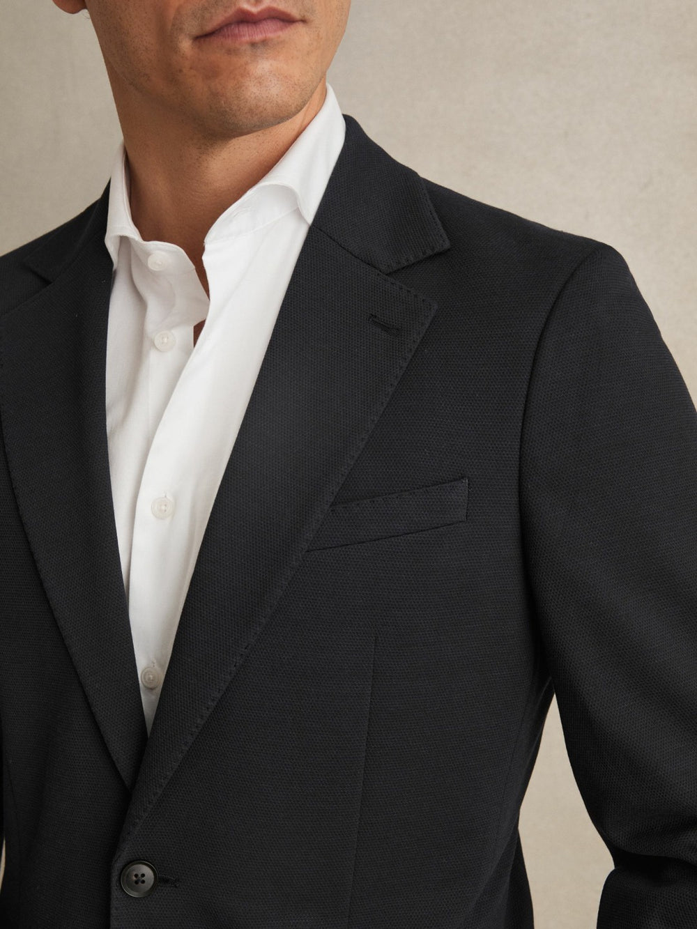Slim-Fit Single-Breasted Jersey Suit Blazer Navy | Men