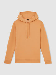 Interlock Jersey Drawstring Hoodie Light Camel Brown | Men