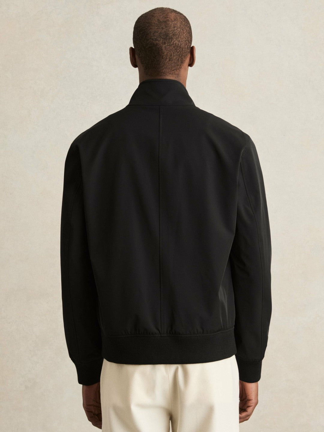 Funnel-Neck Technical Jacket Black | Men