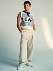 | Tom Daley Stripe Polo Vest Soft Blue | Men
