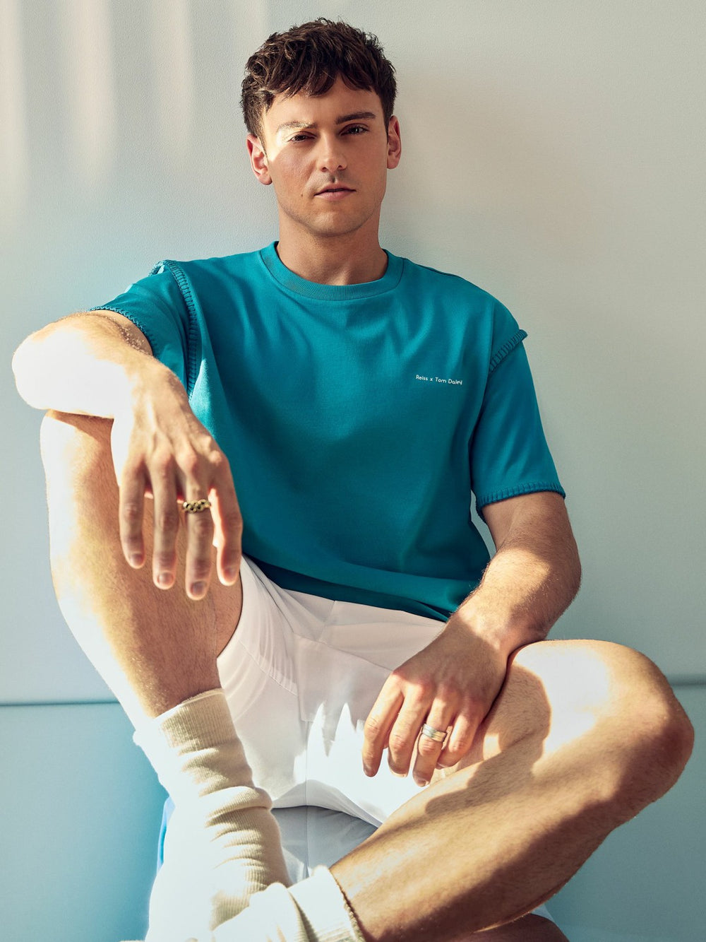 | Tom Daley Graphic-Print T-Shirt Teal Green | Men