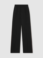 Side-Stripe Wide-Leg Trousers Black | Women