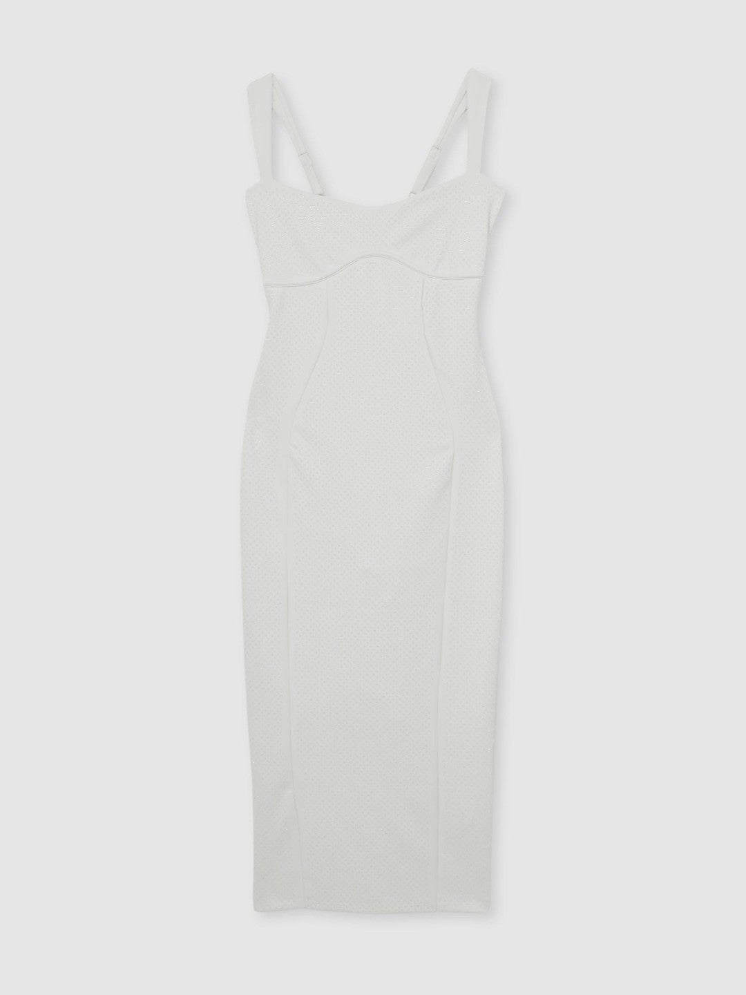 Good American Scuba Crystal Midi Dress White | Women