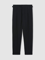 Regular Fit Herringbone Trousers With Cotton Navy | Men