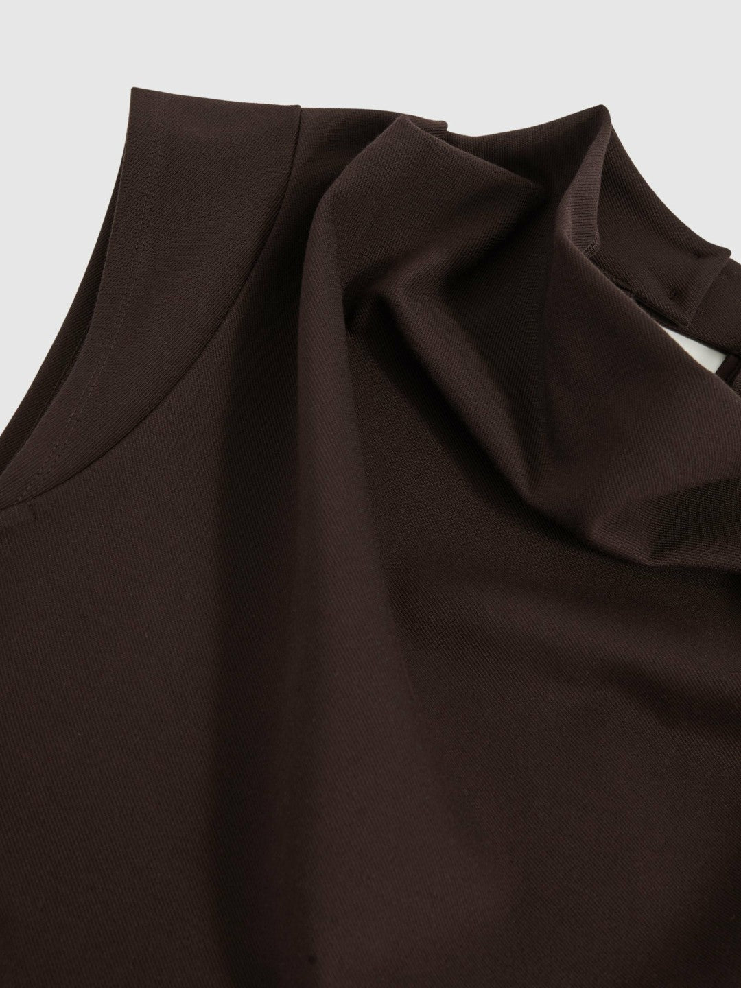 Twill-Jersey Draped Midi Dress Burgundy | Women