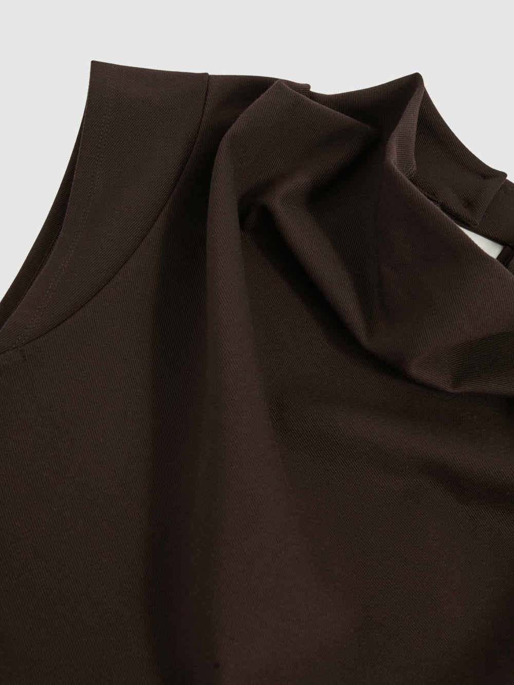 Twill-Jersey Draped Midi Dress Burgundy | Women