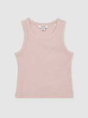 3-9 yrs Stretch-Cotton Ribbed Vest Pink | Children & Baby