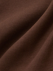 3-9 yrs Stretch-Cotton Ribbed Vest Chocolate | Children & Baby