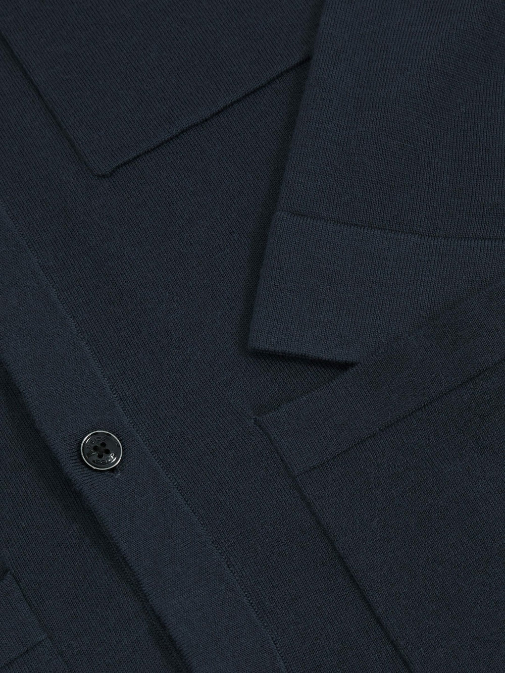 Merino Wool Button-Through Shirt Midnight Navy | Men