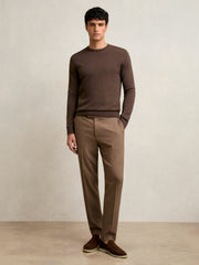 Slim-Fit Internal-Drawstring Trousers Camel | Men