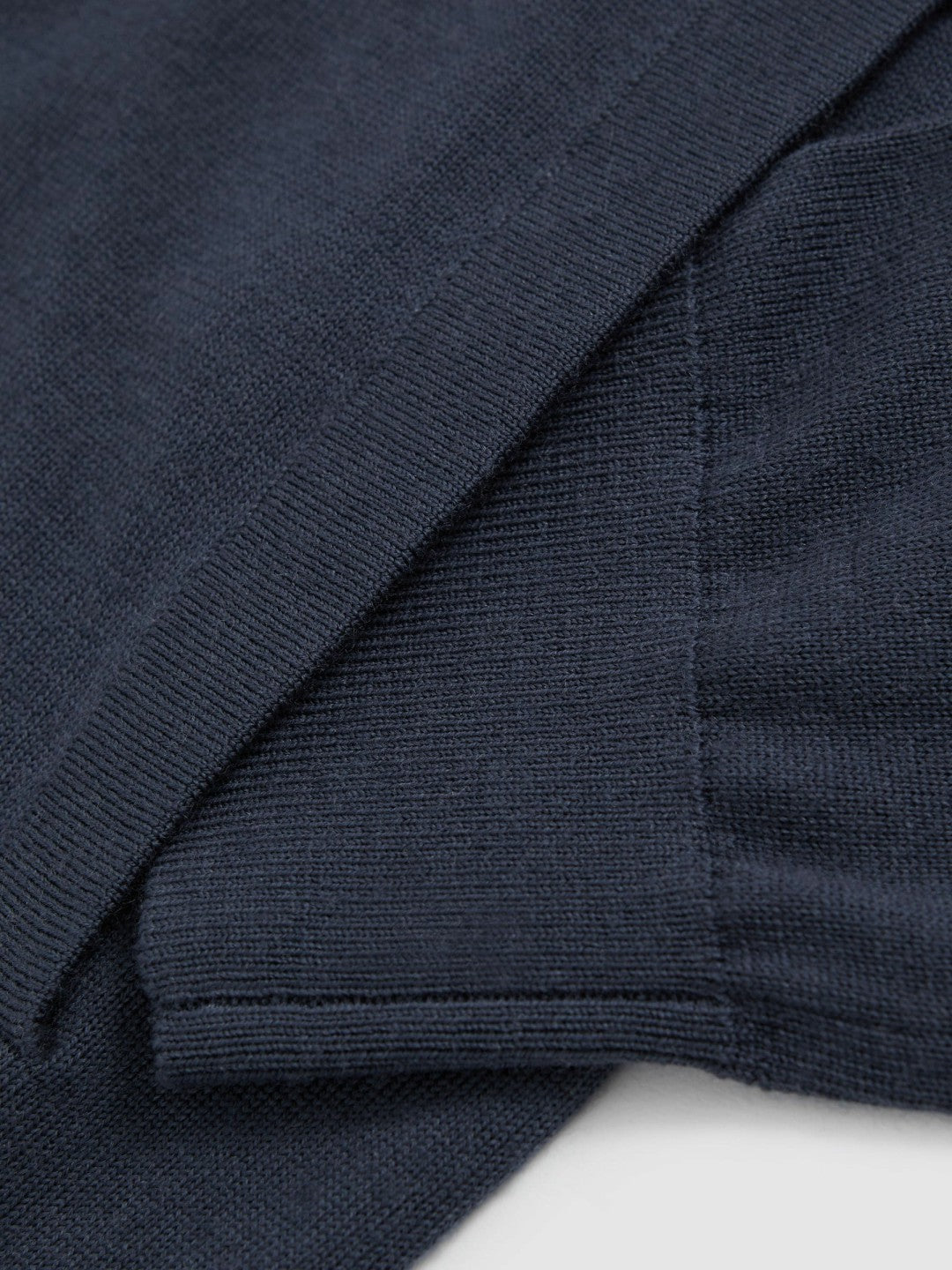 Merino Wool Zip Through Cardigan Midnight Navy | Men