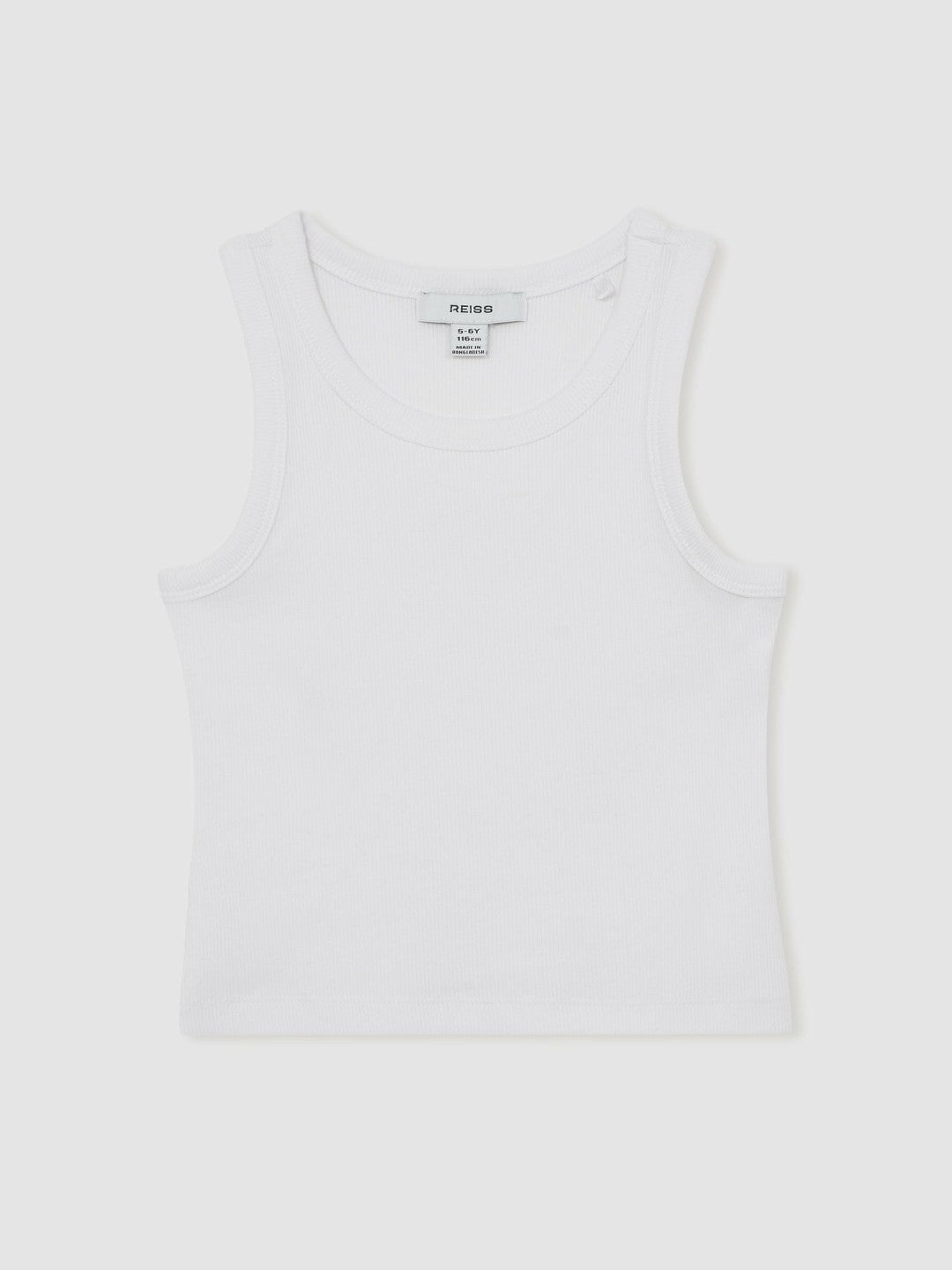 3-9 yrs Stretch-Cotton Ribbed Vest Ivory | Children & Baby