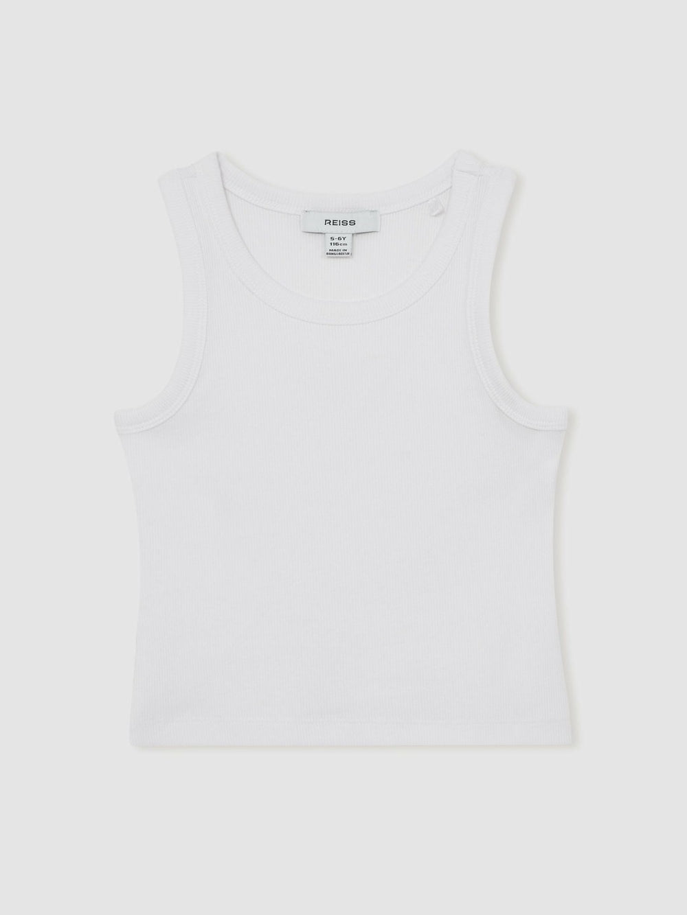 3-9 yrs Stretch-Cotton Ribbed Vest Ivory | Children & Baby