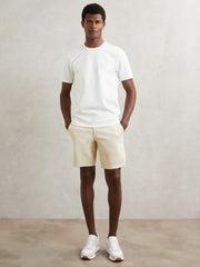 Paige Cotton Chino Shorts with Stretch Cream | Men