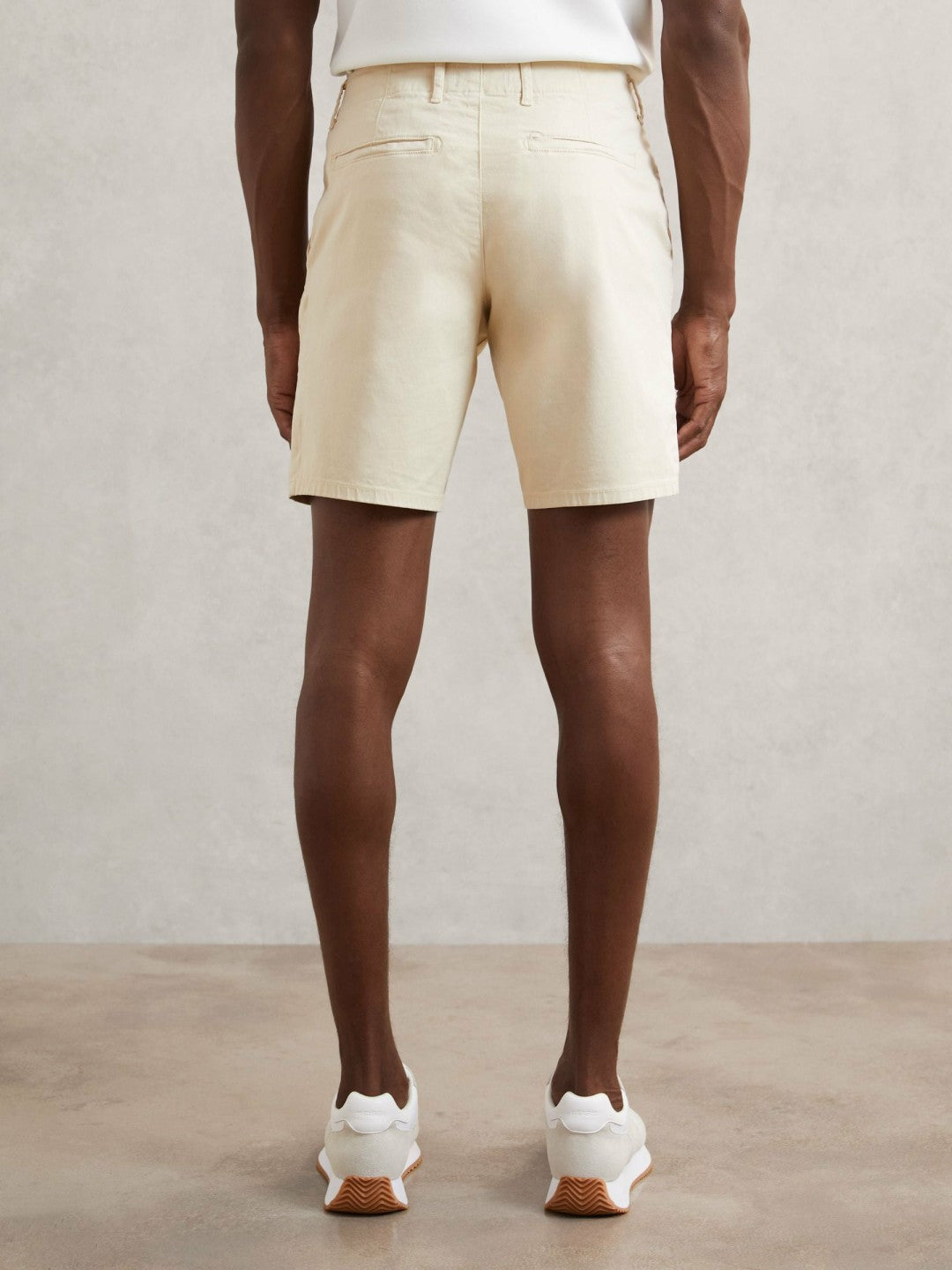 Paige Cotton Chino Shorts with Stretch Cream | Men