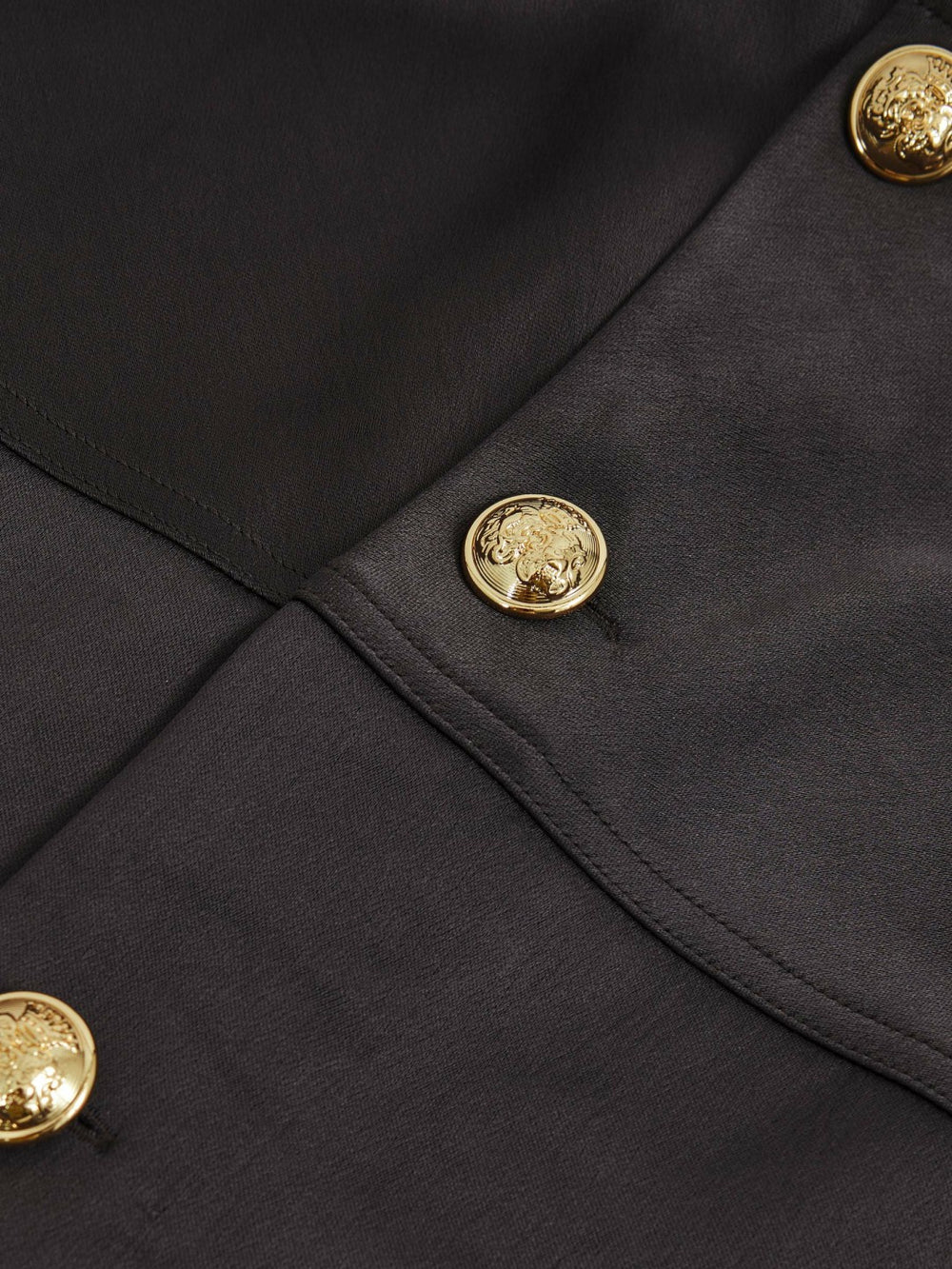 Satin Button-Back Long-Sleeve Top Mauve | Women