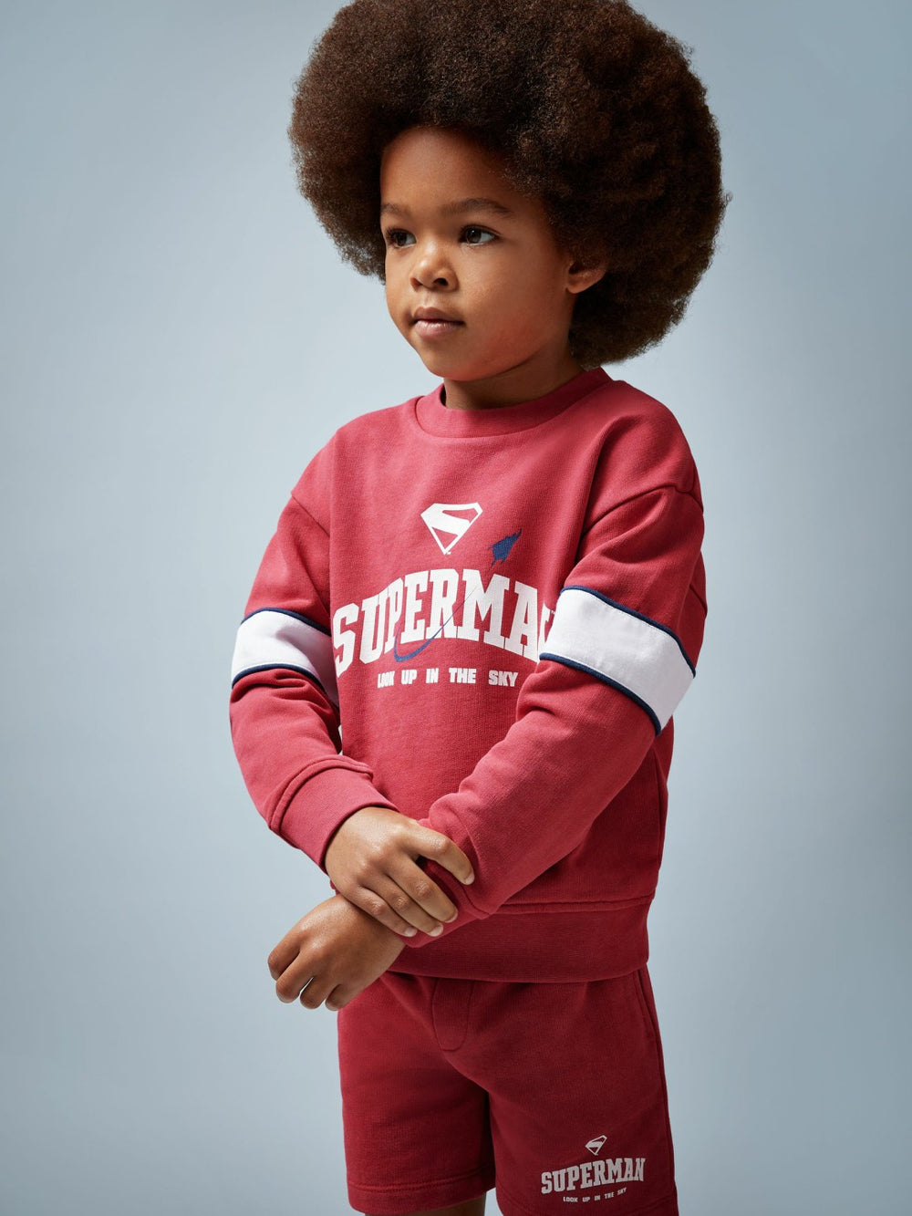 3-9 yrs Superman Cotton Logo Sweatshirt Red | Children & Baby
