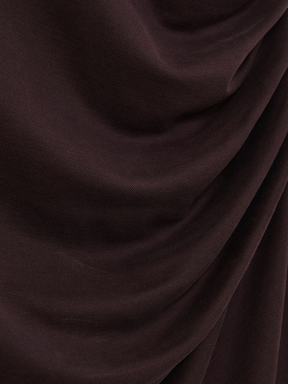 Jersey Ruched Racer Midi Dress Burgundy | Women