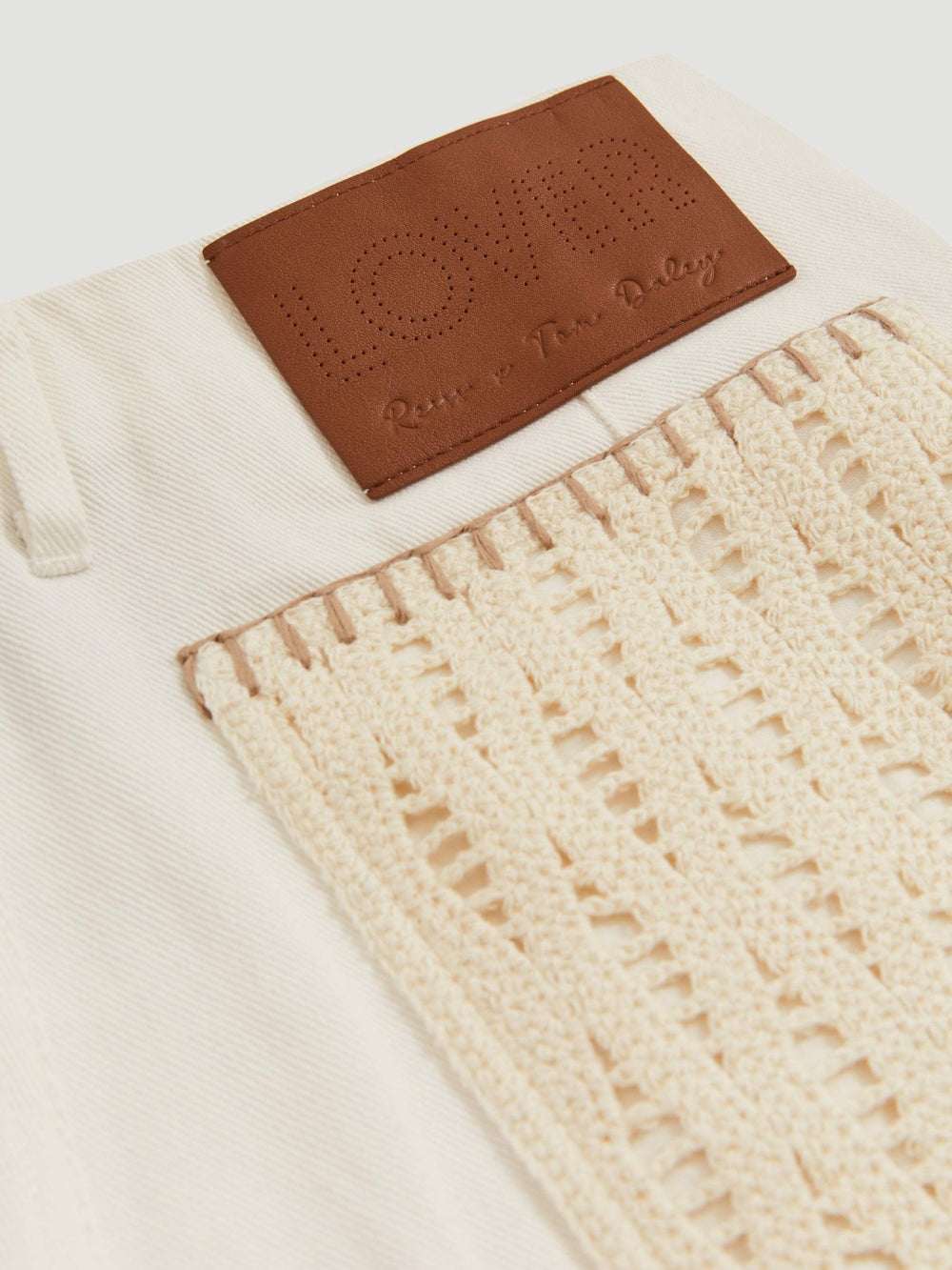 | Tom Daley Crochet Denim Shorts Off White | Men