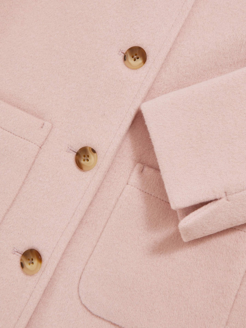 13-14 yrs Wool-Blend Single-Breasted Coat Pink | Children & Baby