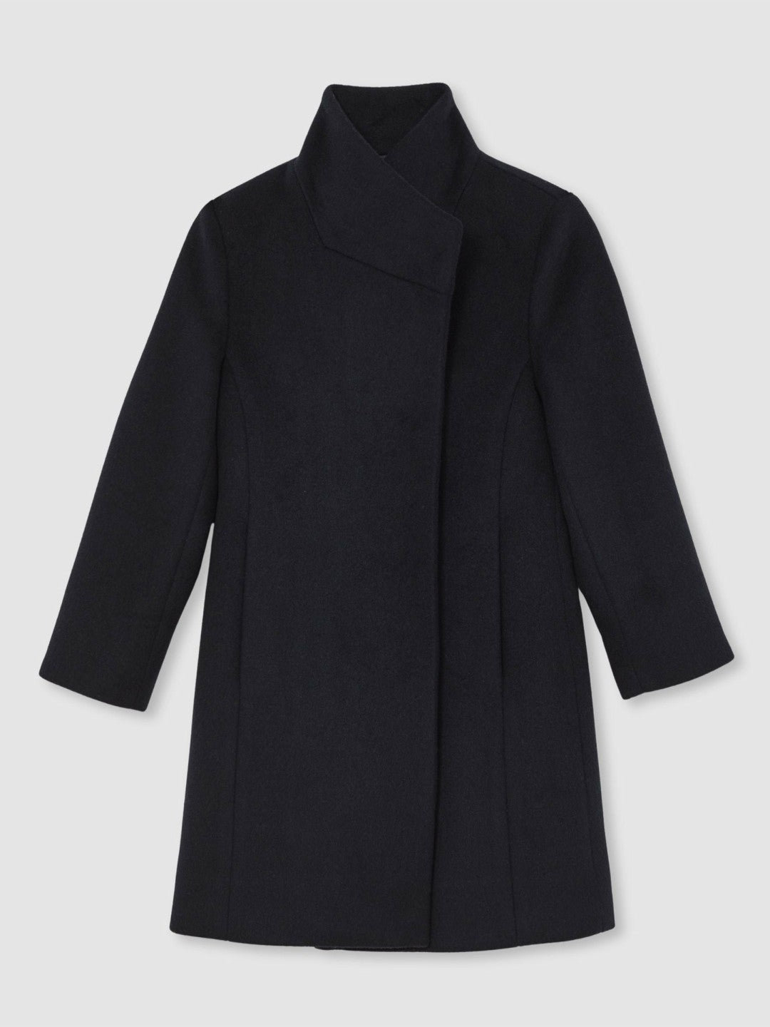 Wool-Blend Funnel-Neck Coat Navy | Children & Baby