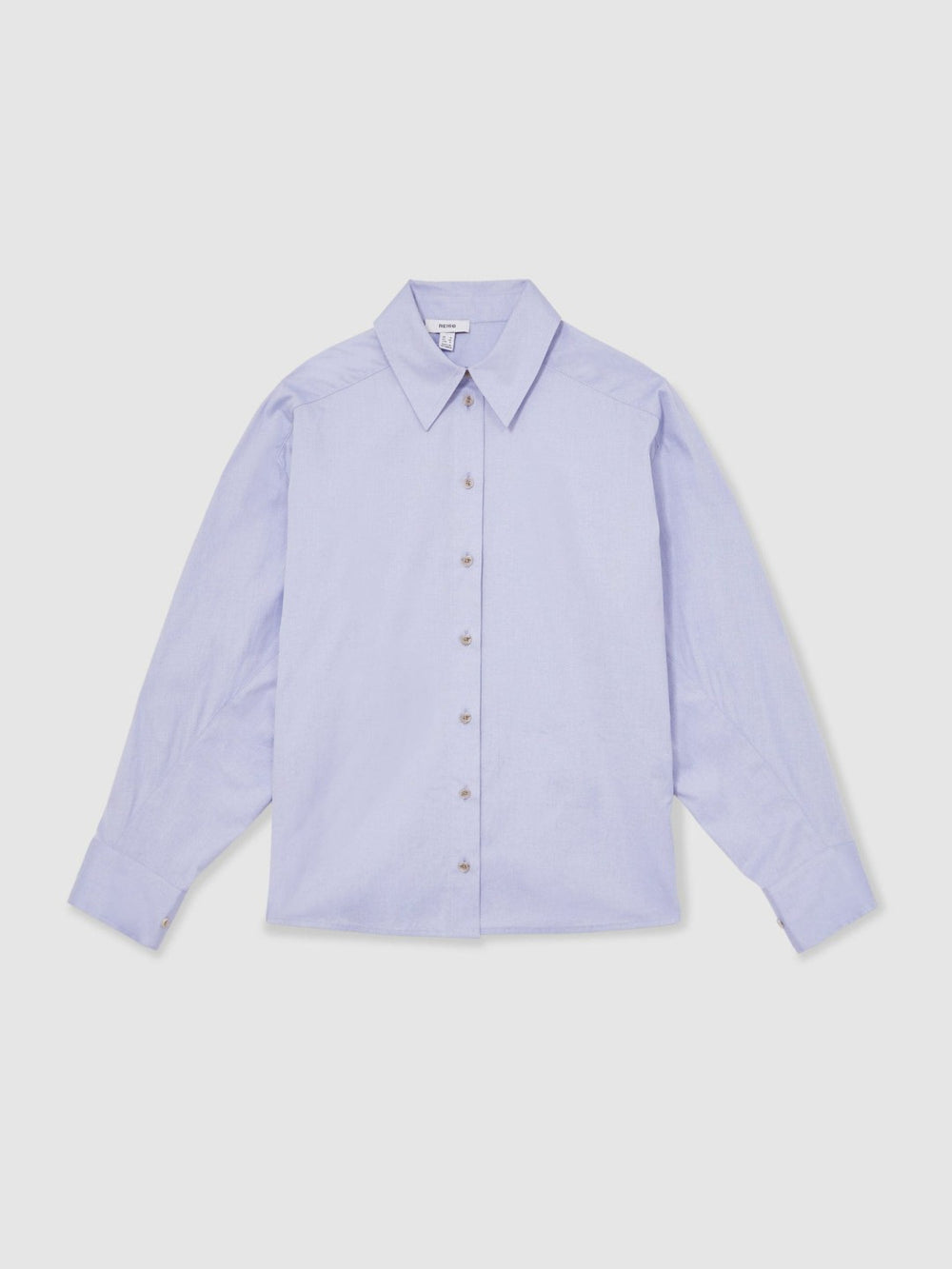 Cotton Button Through Oxford Shirt Blue | Women