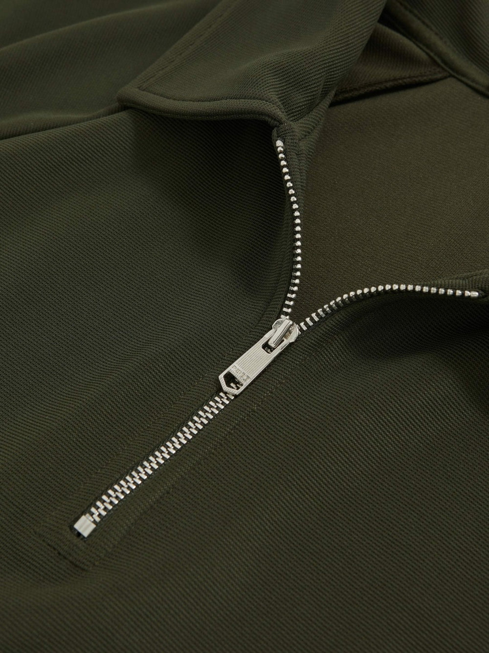 Textured Raglan Half-Zip Polo Shirt Green | Men