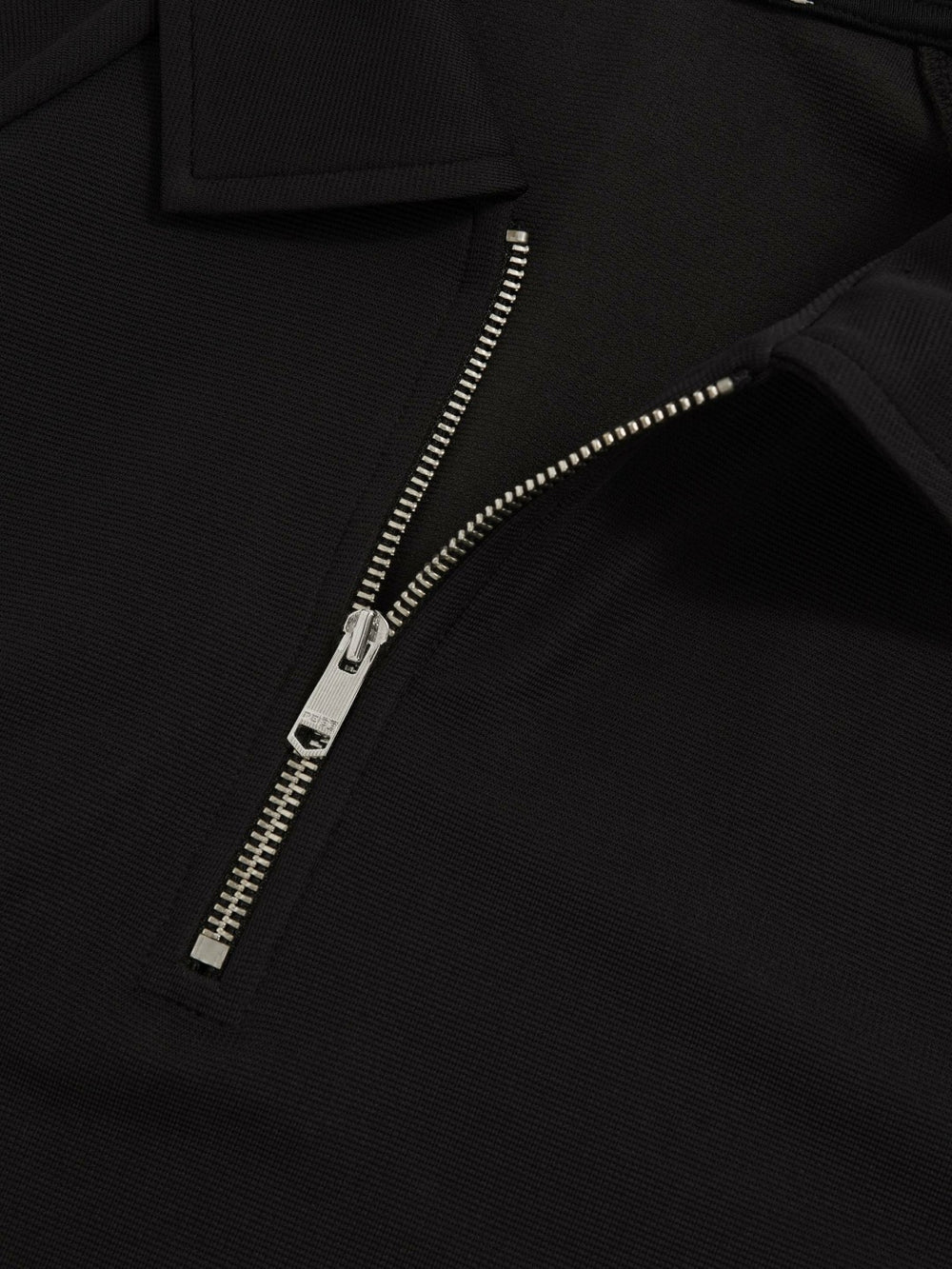 Textured Raglan Half-Zip Polo Shirt Black | Men