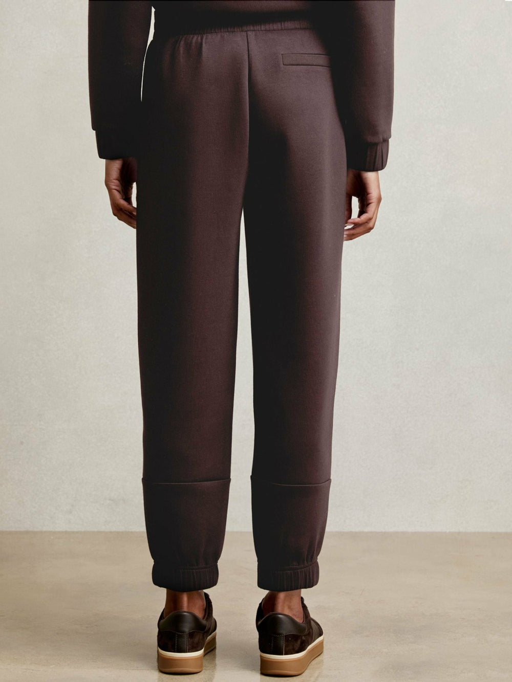 Tapered Elasticated-Waist Joggers Plum | Women
