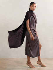 Wool-Cashmere Lightweight Scarf Burgundy | Women